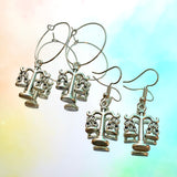 Libra Scales Hoop Earrings