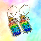 Love is Love Potion Hoop Earrings