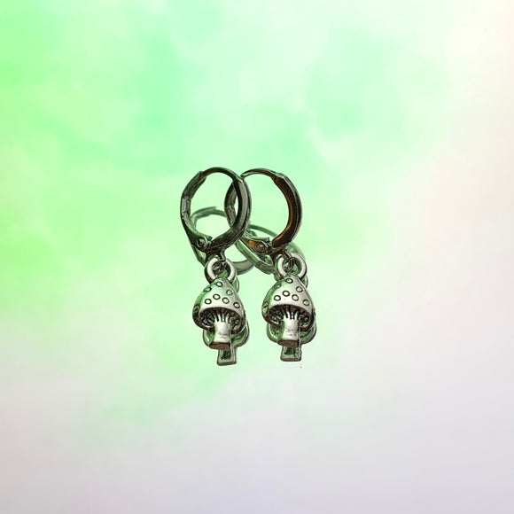 Mini Mushroom Lever Backs Earrings