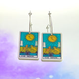 The Moon Tarot Card Hoop Earrings