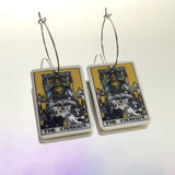 The Chariot Tarot Card Hoop Earrings