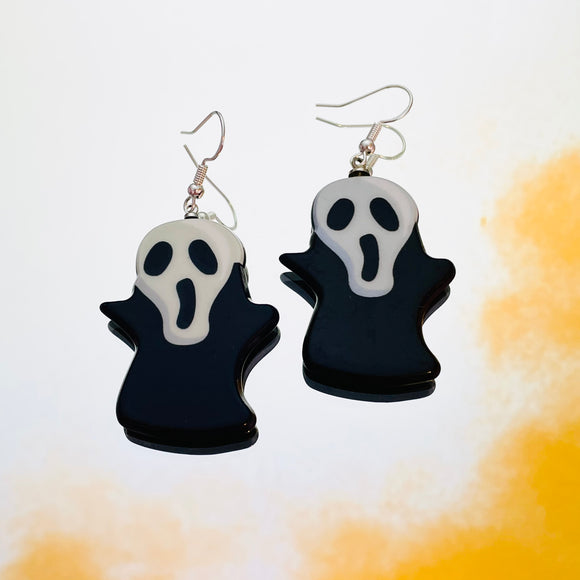 Cute Ghost Face Hook Earrings