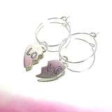 Broken Heart Hoop Earrings