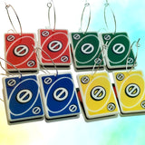 Uno Skip Card Hoop Earrings - Various Colours