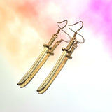 Mini Samurai Sword Hook Earrings