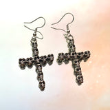 Skull Cross Hook Earrings