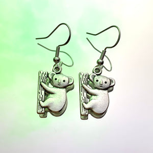 Koala Bear Hook Earrings