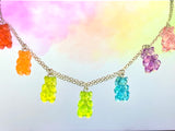 Rainbow Gummy Bear Necklace 18"