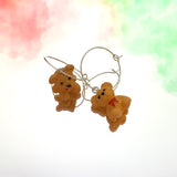 Teddy Bear Hoop Earrings