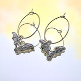 Bat Hoop Earrings