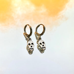 Skull Lever Back Earrings