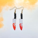 Bloody Knife Hook Earrings