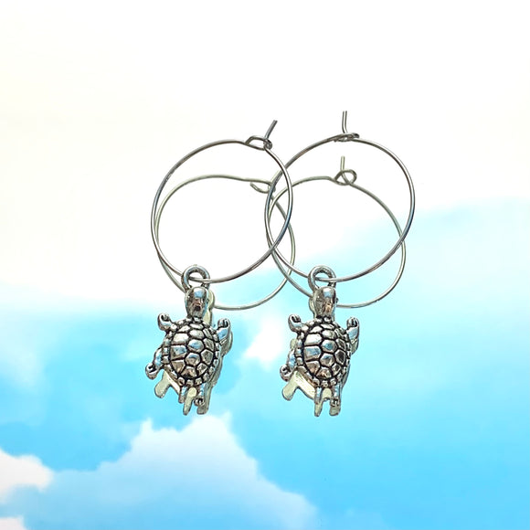 Tortoise Hoop Earrings