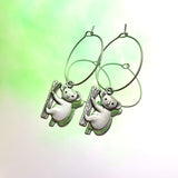 Koala Bear Hoop Earrings