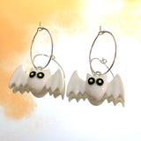 Bat Ghost Hoop Earrings