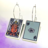 The Hierophant Tarot Card Hoop Earrings