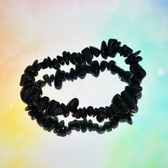 Black Tourmaline Chip Bracelet