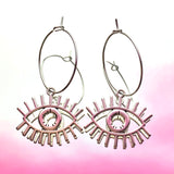 Eye Hoop Earrings