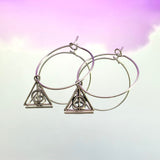 Mini Deathly Hallow Hoop Earrings