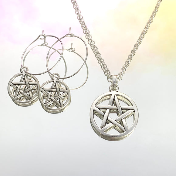 Large Pentagram Necklace 18”