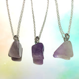 Amethyst Tumble Necklace 18”