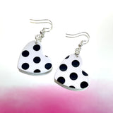 Polka Dot Heart Hook Earrings