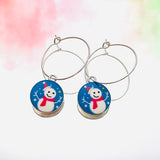 Funky Christmas Hoop Earrings