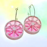 Grapefruit Slice Hoop Earrings