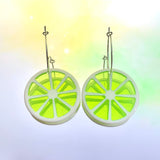 Lime Slice Hoop Earrings