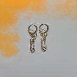 Paper Clip Leverback Earrings