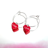 Love Heart Hoop Earrings