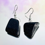 Blue Sandstone Tumble Hook Earrings