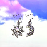 Sun & Moon Hook Earrings