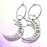 Moon Phases Hoop Earrings