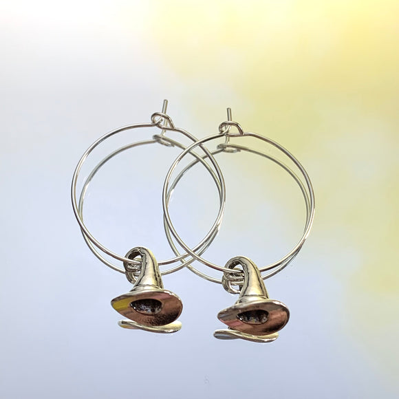 Witches Hat Hoop Earrings