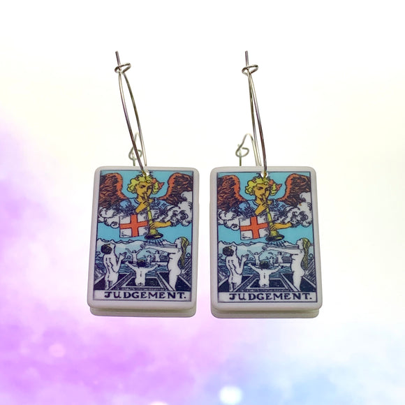 Judgement Tarot Card Hoop Earrings