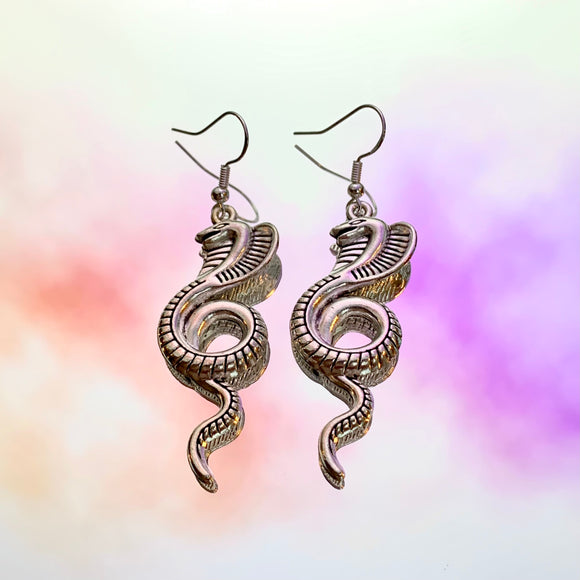 Cobra Snake Hook Earrings