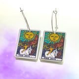 The Sun Tarot Card Hoop Earrings