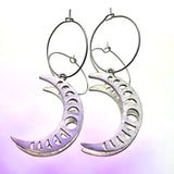 Moon Phases Hoop Earrings