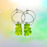 Gummy Bear Hoop Earrings - Various Colours