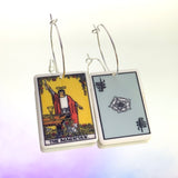 The Magician Tarot Card Hoop Earrings