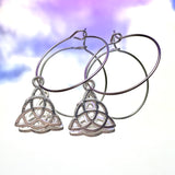 Charmed Triquetra Hoop Earrings