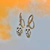 Skull Lever Back Earrings