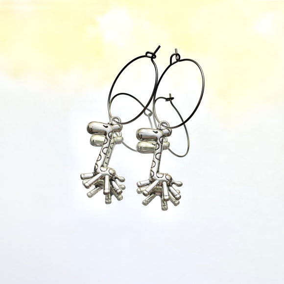 Giraffe Hoop Earrings