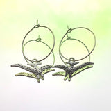 Pterodactyl Hoop Earrings