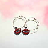 Vampire Fangs Hoop Earrings