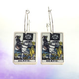 Death Tarot Card Hoop Earrings