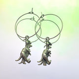 Parasaurolophus Hoop Earrings