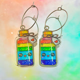 Love is Love Potion Hoop Earrings