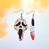 Ghost Face Hook Earrings